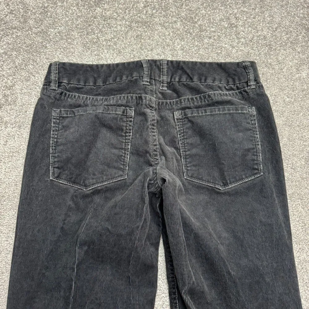 J.Crew Favorite Fit Corduroy Pants Womens 8 Short Charcoal Gray Mid Rise Stretch
